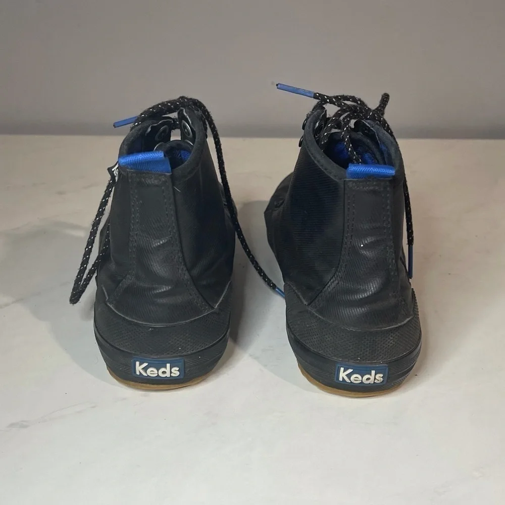 Keds Women’s Scout Splash‎ Black Blue Rain Boots Size 6